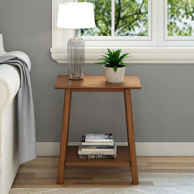 Mid-Century Modern Accent End Table - 23L x 16.25W x 25.5H