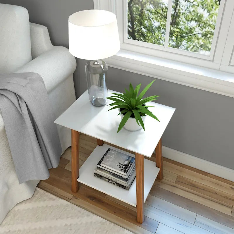 Mid-Century Modern Accent End Table - 23L x 16.25W x 25.5H