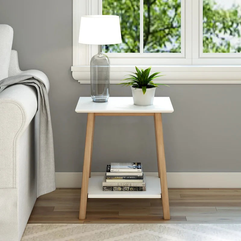 Mid-Century Modern Accent End Table - 23L x 16.25W x 25.5H