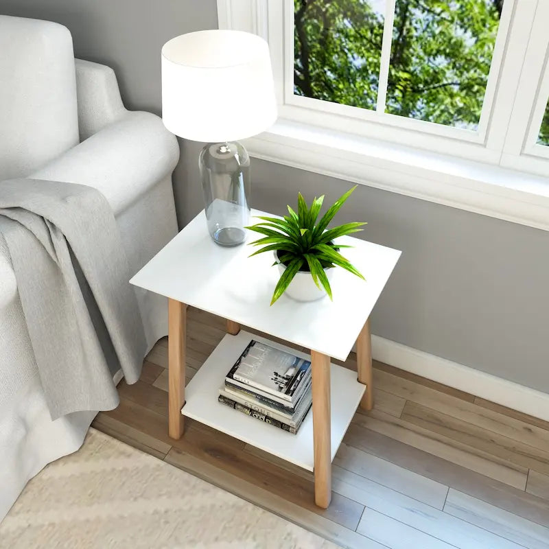 Mid-Century Modern Accent End Table - 23L x 16.25W x 25.5H
