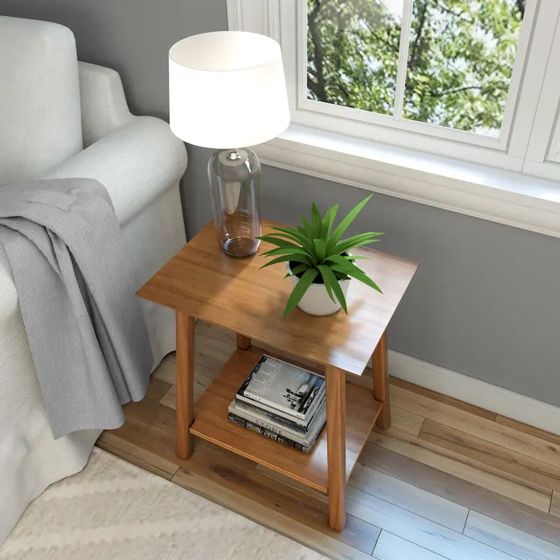 Mid-Century Modern Accent End Table - 23L x 16.25W x 25.5H