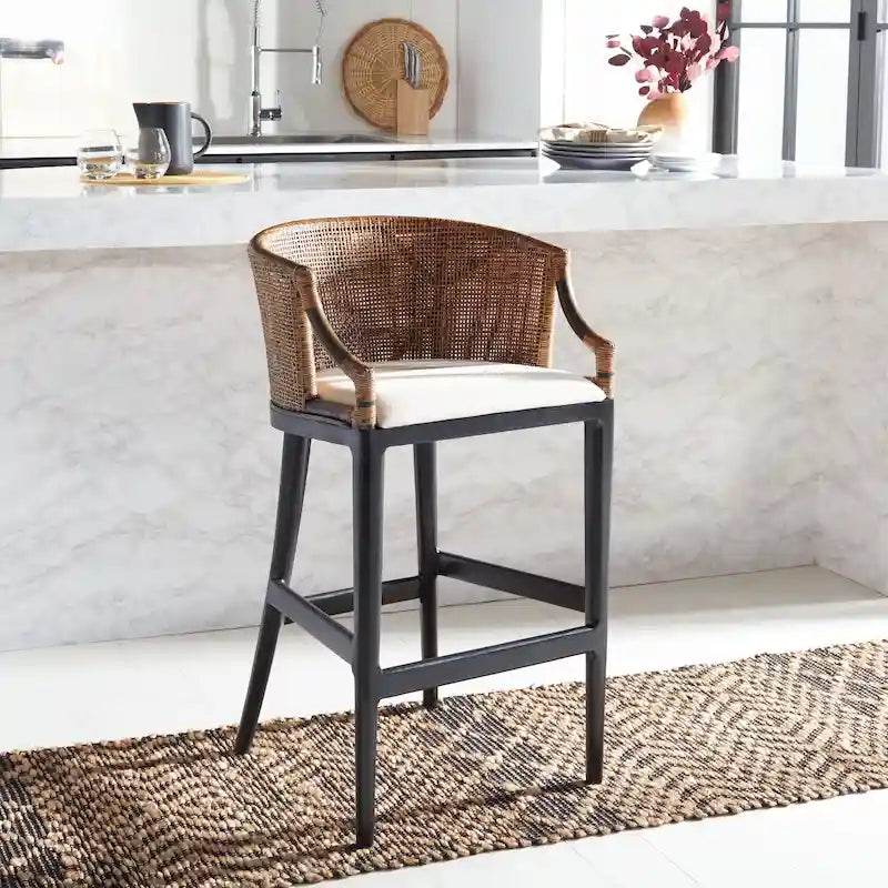 Rattan 30-inch Bar Stool - 22.3W x 20.5L x 39H