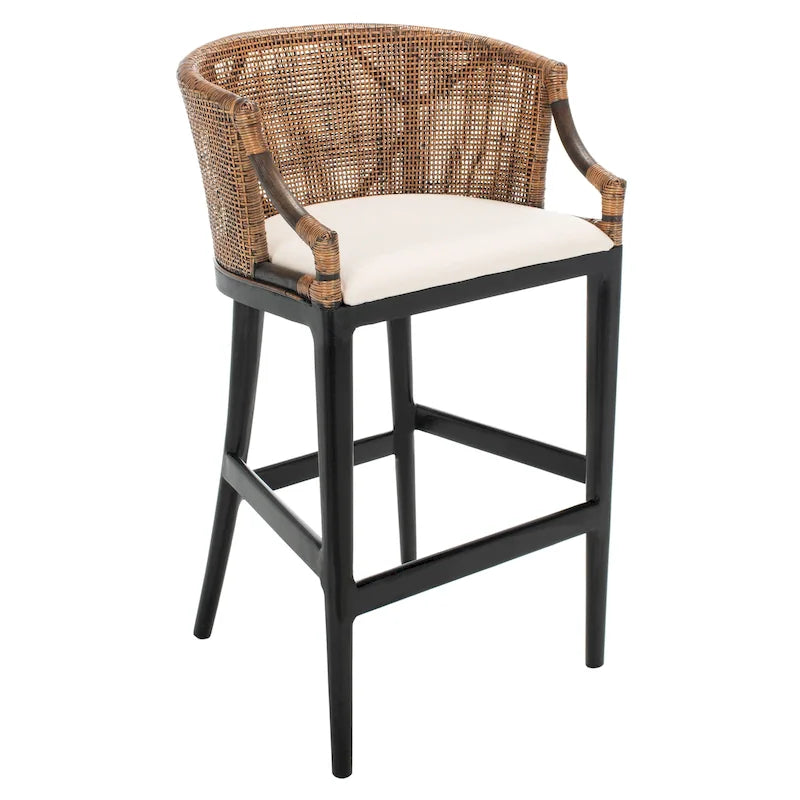 Rattan 30-inch Bar Stool - 22.3W x 20.5L x 39H