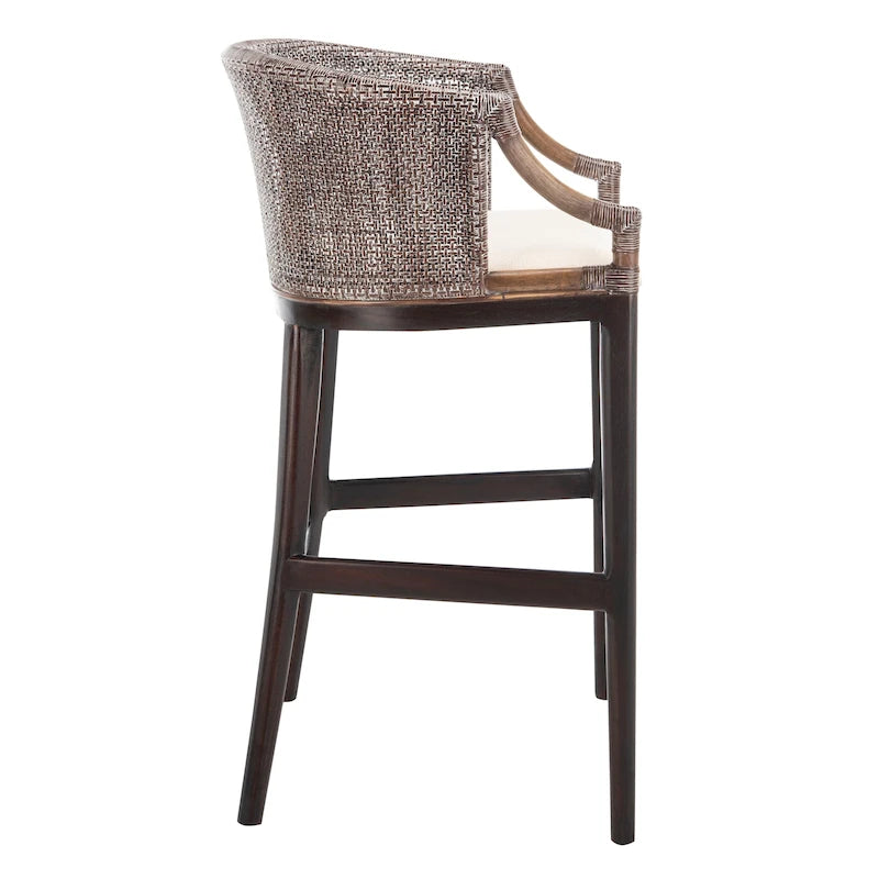 Rattan 30-inch Bar Stool - 22.3W x 20.5L x 39H