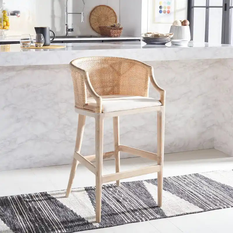 Rattan 30-inch Bar Stool - 22.3W x 20.5L x 39H