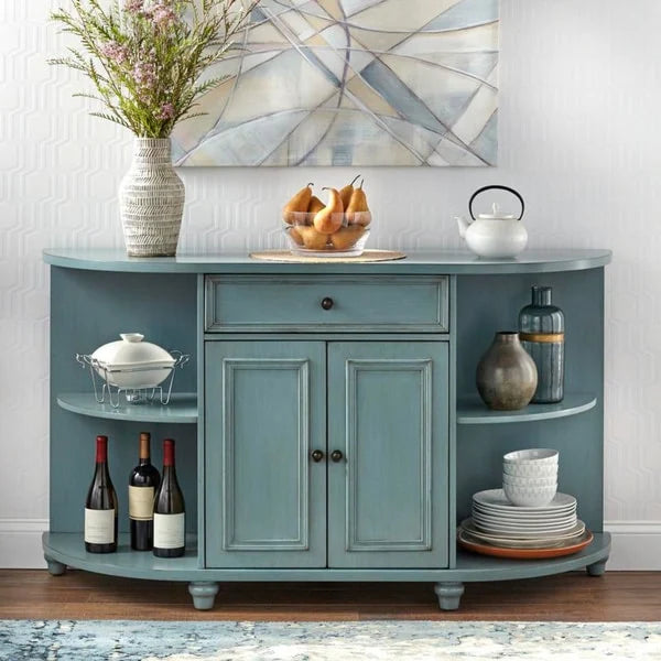 Farmhouse Buffet/Sideboard with Curved Front Design