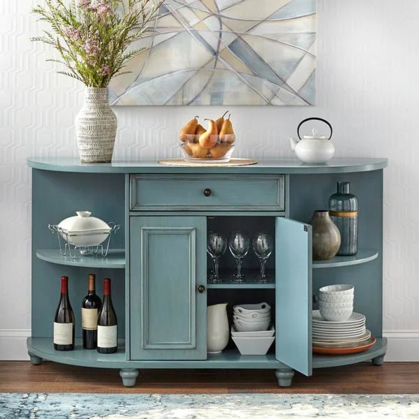 Farmhouse Buffet/Sideboard with Curved Front Design