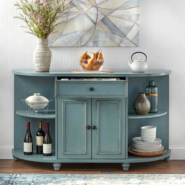 Farmhouse Buffet/Sideboard with Curved Front Design