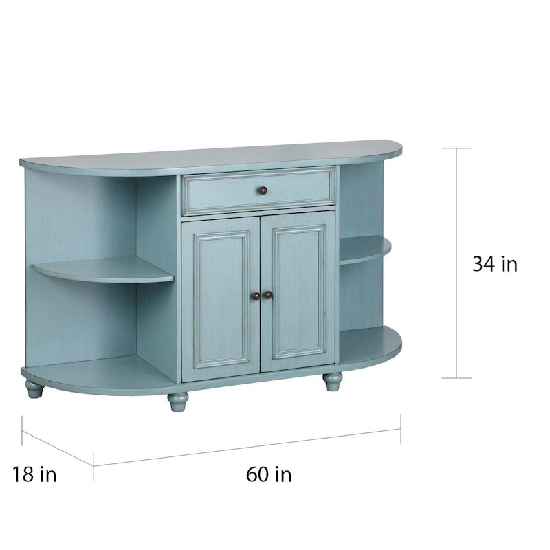 Farmhouse Buffet/Sideboard with Curved Front Design