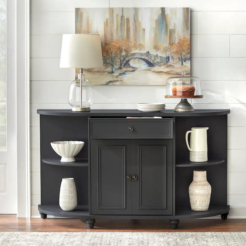 Farmhouse Buffet/Sideboard with Curved Front Design