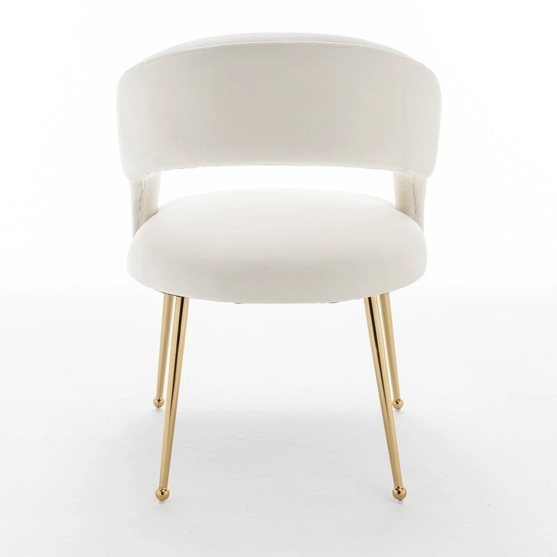 Mid Century Modern Velvet Upholstered Open-Back Dining Chair (Set of 6)