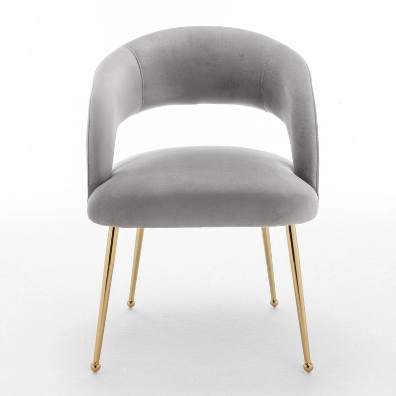 Mid Century Modern Velvet Upholstered Open-Back Dining Chair (Set of 6)