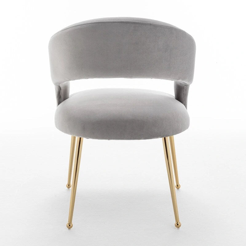 Mid Century Modern Velvet Upholstered Open-Back Dining Chair (Set of 6)