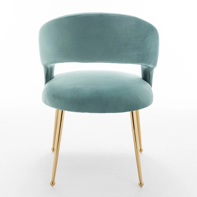 Mid Century Modern Velvet Upholstered Open-Back Dining Chair (Set of 6)