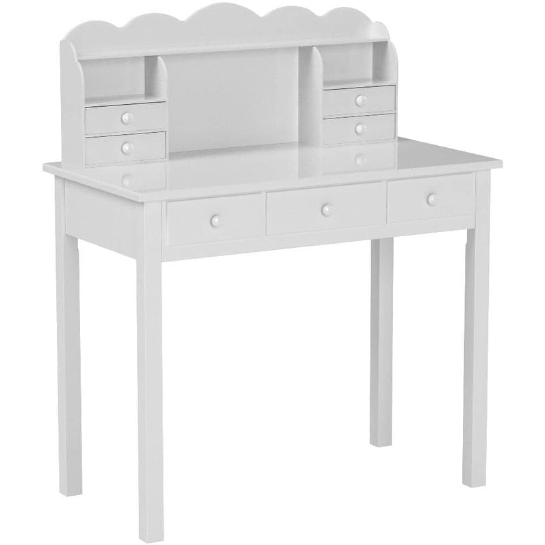 Writing Desk with USB Port Home Office Desk with 7 Drawers