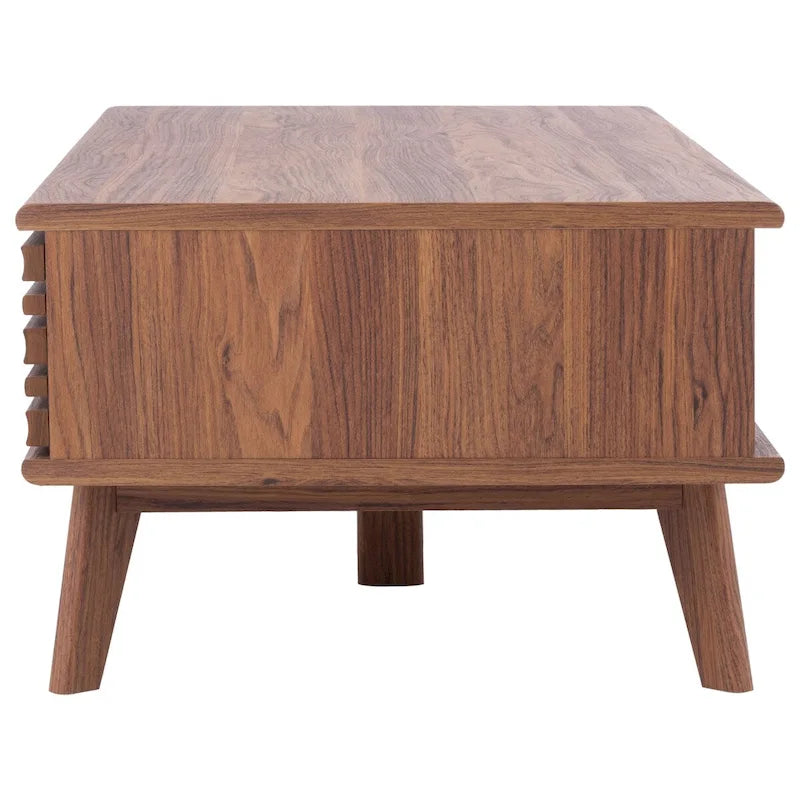 Mid-Century 1-Shelf Walnut Coffee Table - 46W x 23D x 16H