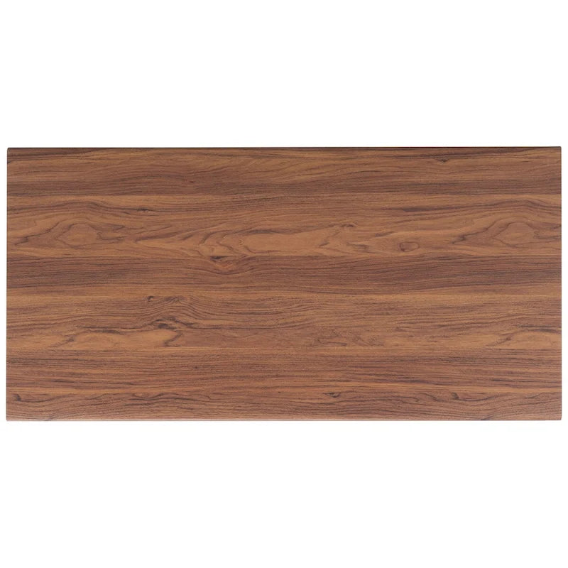 Mid-Century 1-Shelf Walnut Coffee Table - 46W x 23D x 16H