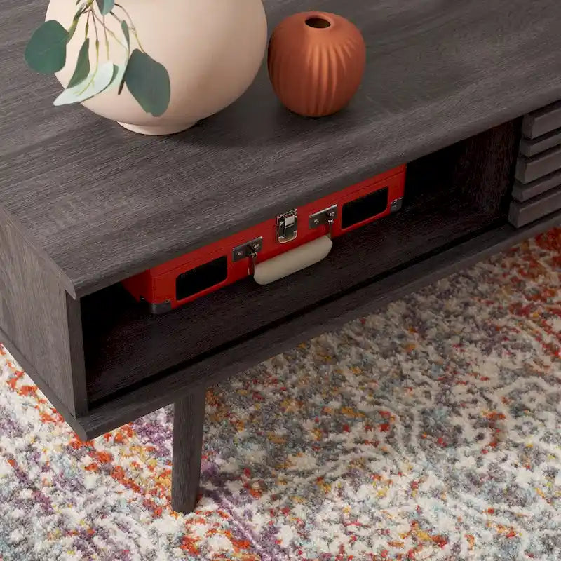 Mid-Century 1-Shelf Walnut Coffee Table - 46W x 23D x 16H