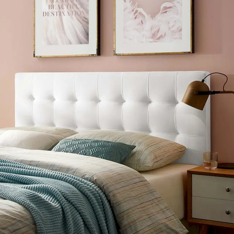 Queen-size Biscuit Tufted Velvet Headboard
