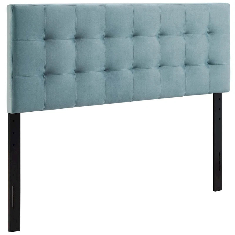 Queen-size Biscuit Tufted Velvet Headboard