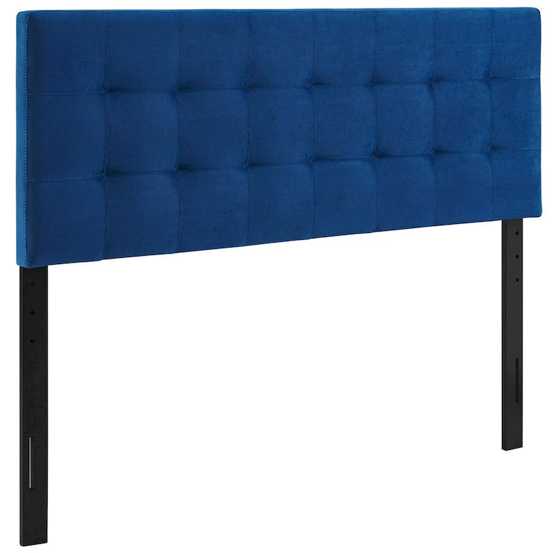 Queen-size Biscuit Tufted Velvet Headboard