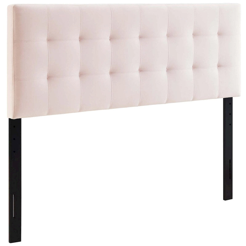 Queen-size Biscuit Tufted Velvet Headboard