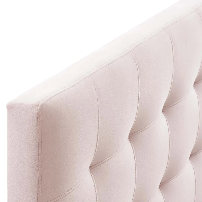 Queen-size Biscuit Tufted Velvet Headboard