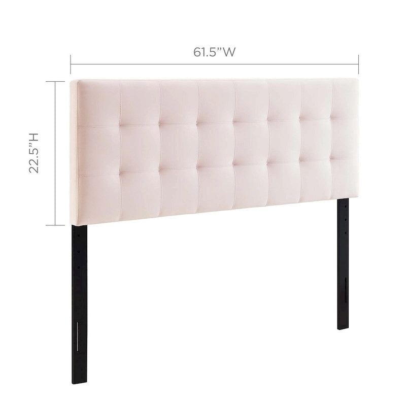 Queen-size Biscuit Tufted Velvet Headboard