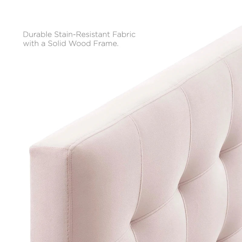 Queen-size Biscuit Tufted Velvet Headboard