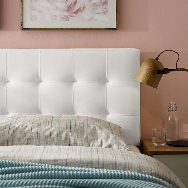 Queen-size Biscuit Tufted Velvet Headboard