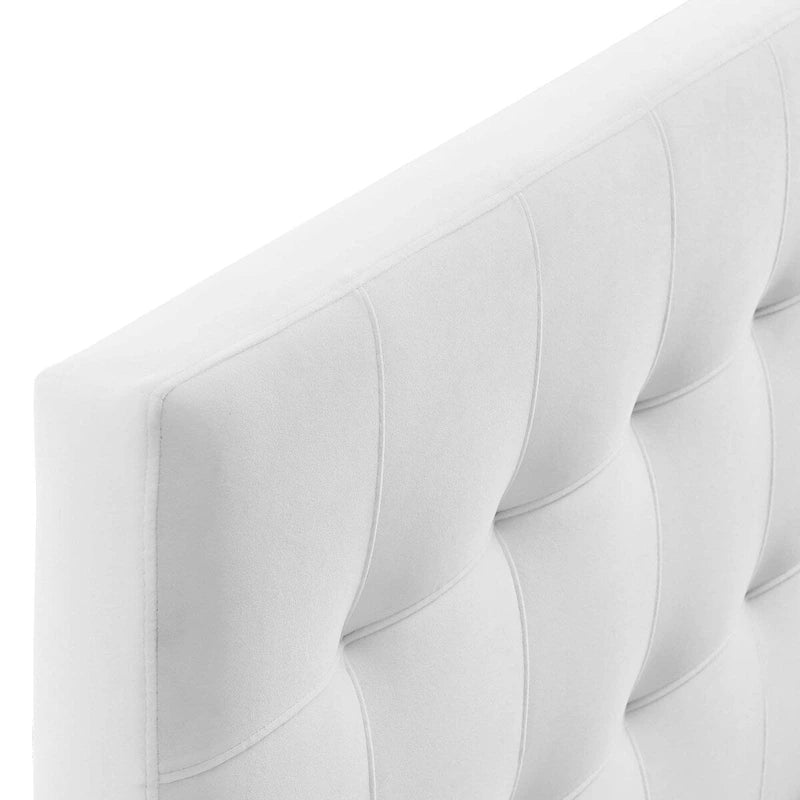 Queen-size Biscuit Tufted Velvet Headboard