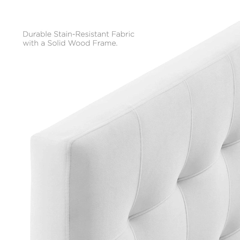 Queen-size Biscuit Tufted Velvet Headboard