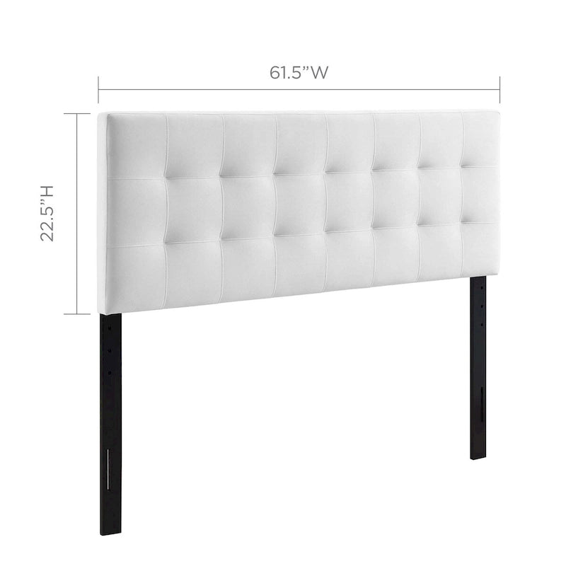 Queen-size Biscuit Tufted Velvet Headboard