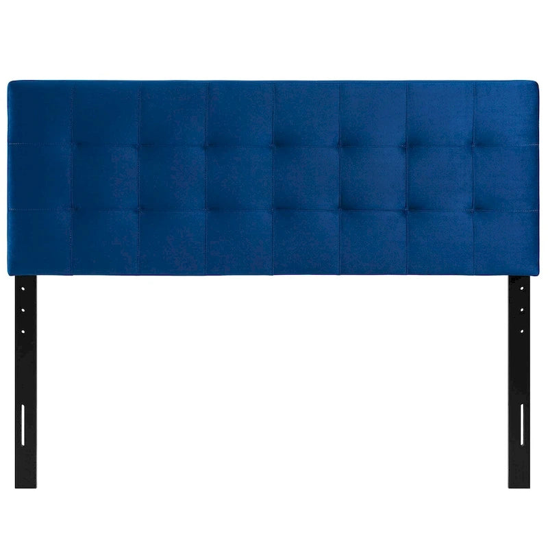 Queen-size Biscuit Tufted Velvet Headboard