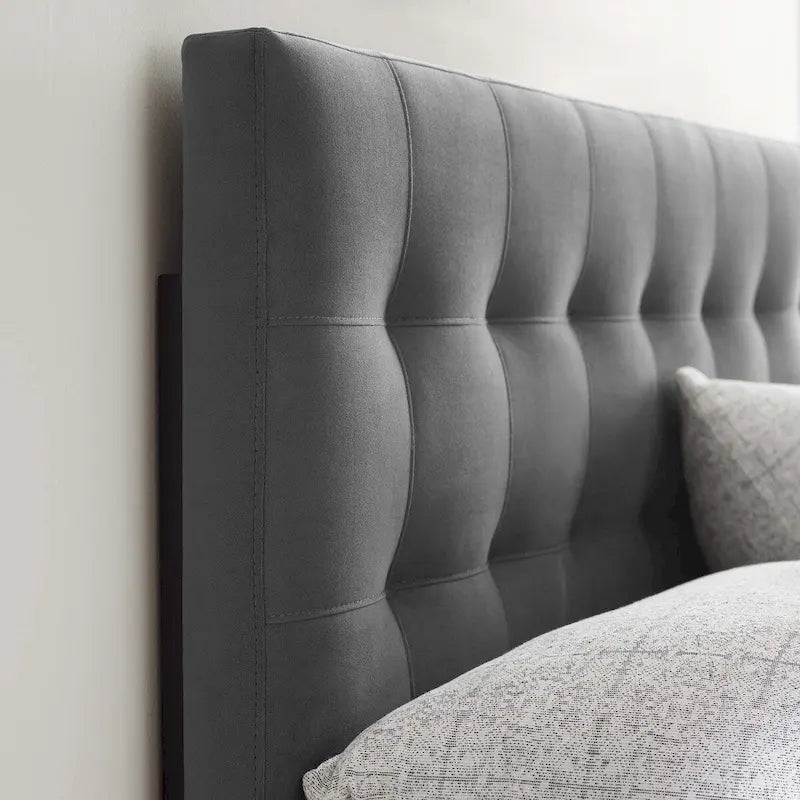 Queen-size Biscuit Tufted Velvet Headboard