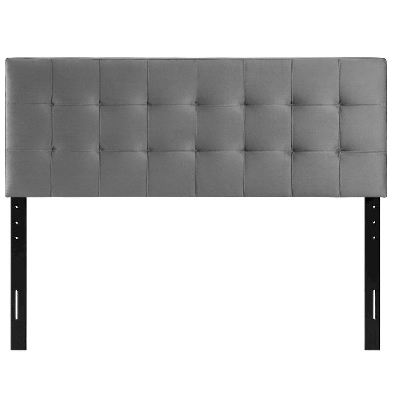 Queen-size Biscuit Tufted Velvet Headboard