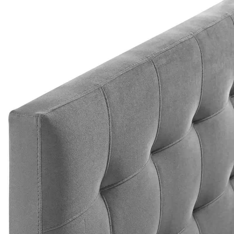 Queen-size Biscuit Tufted Velvet Headboard