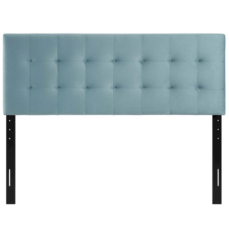 Queen-size Biscuit Tufted Velvet Headboard