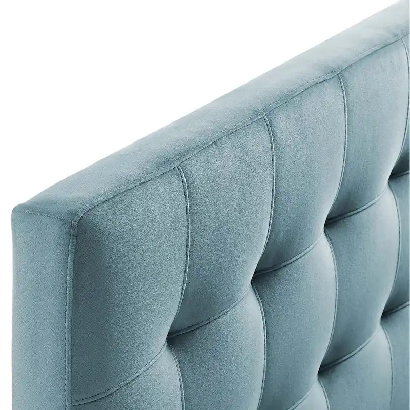 Queen-size Biscuit Tufted Velvet Headboard