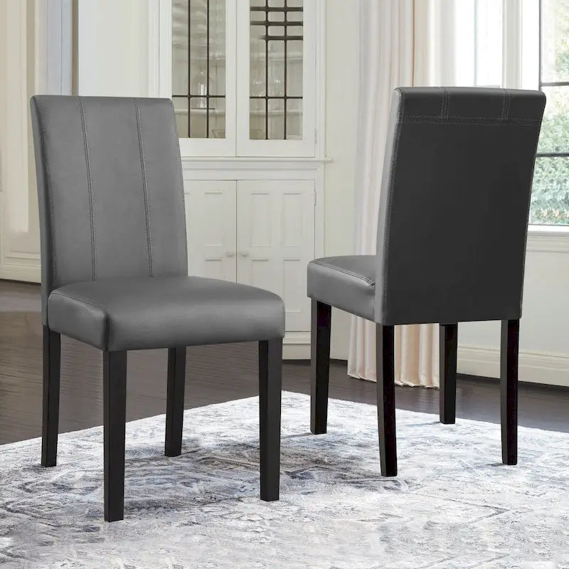 Faux Leather Upholstered Dining Chair (Set of 2)