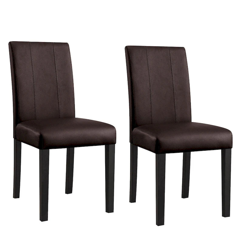 Faux Leather Upholstered Dining Chair (Set of 2)