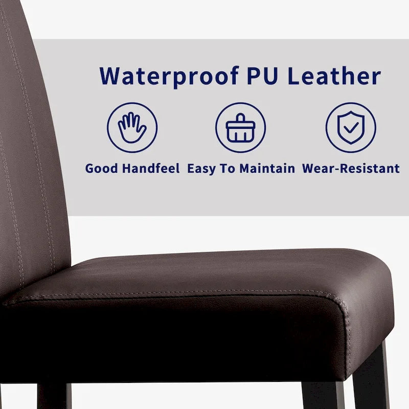 Faux Leather Upholstered Dining Chair (Set of 2)