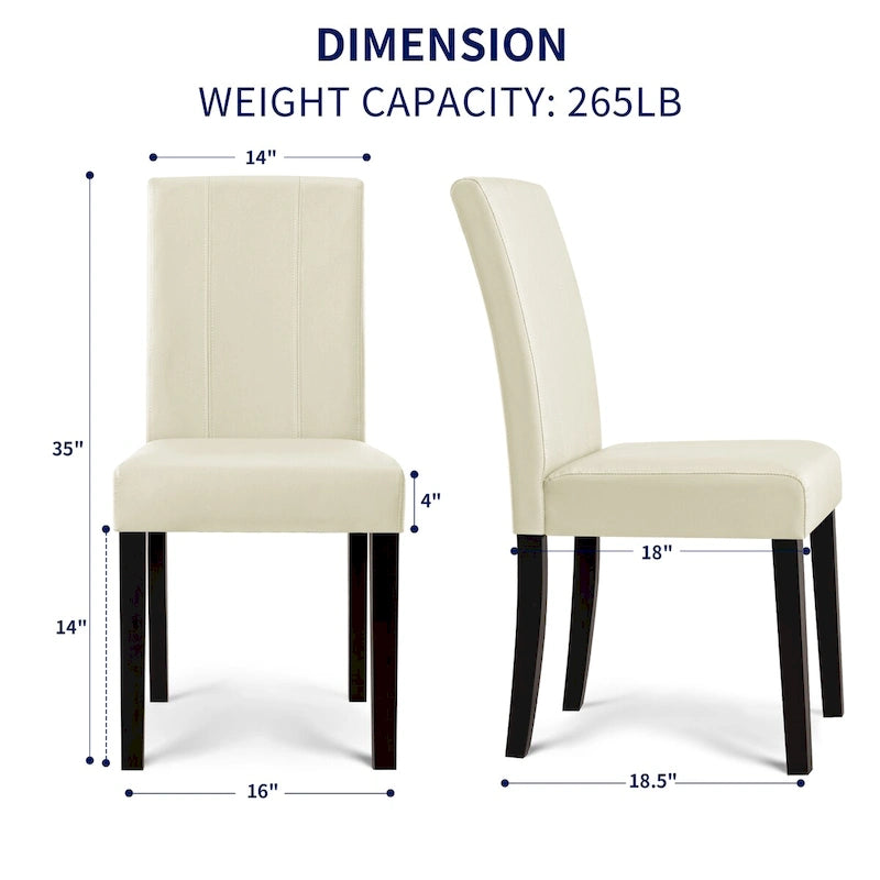 Faux Leather Upholstered Dining Chair (Set of 2)