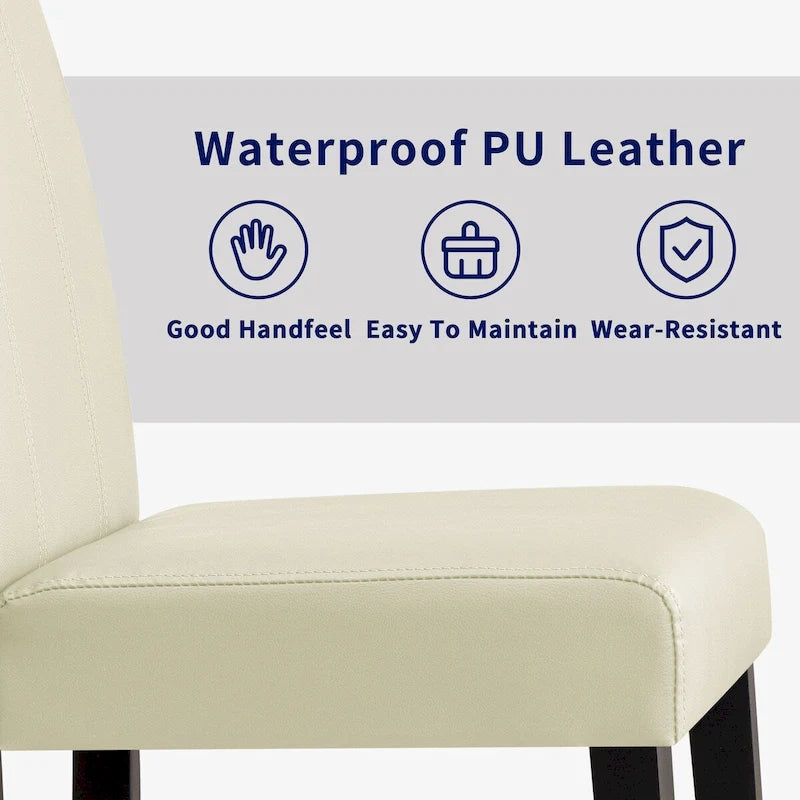 Faux Leather Upholstered Dining Chair (Set of 2)