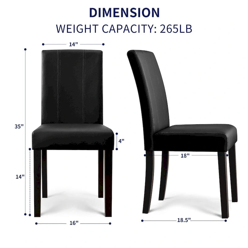Faux Leather Upholstered Dining Chair (Set of 2)