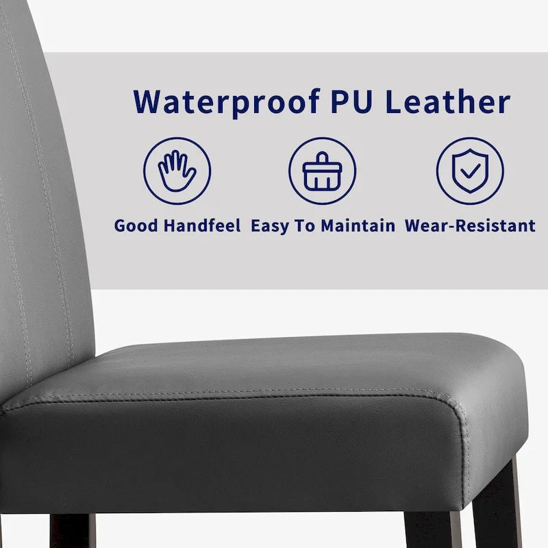 Faux Leather Upholstered Dining Chair (Set of 2)