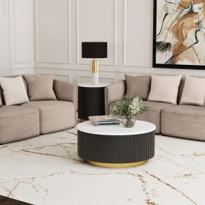 Townsend Chenille Upholstered Sofa Set Latte