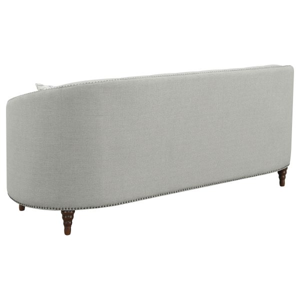 Avonlea Upholstered Sloped Arm Sofa Set Grey Fabric - Image 6