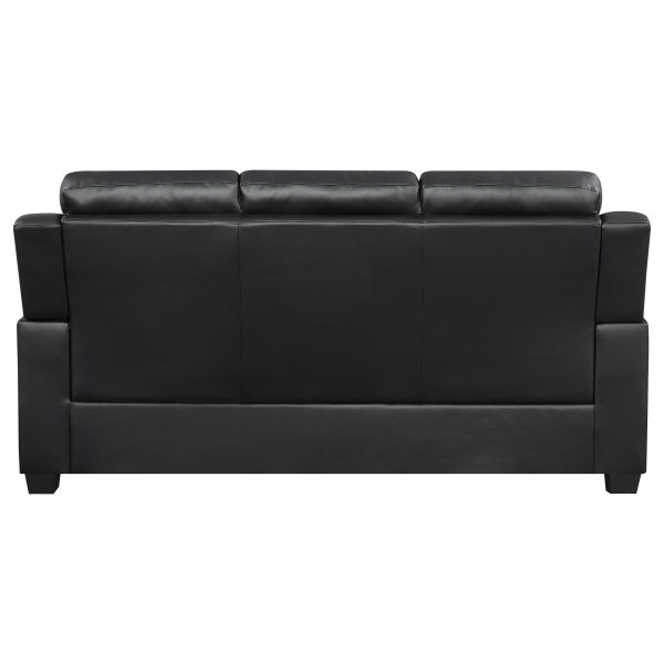 Finley Upholstered Padded Arm Tufted Sofa Set Black - Image 3