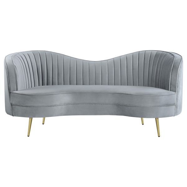 Sophia Upholstered Channel Tufted Sofa - Image 4
